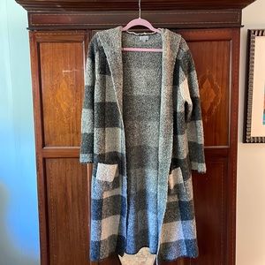 JOSEPH A Buffalo Check Hooded Coat/ Sweater